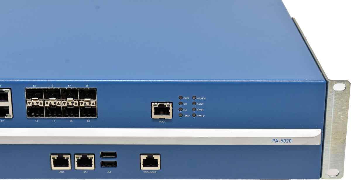 Palo Alto PA-5020 750-000025-00J 12-Port RJ-45 GE Firewall 8x 1G SFP +240GB SSD