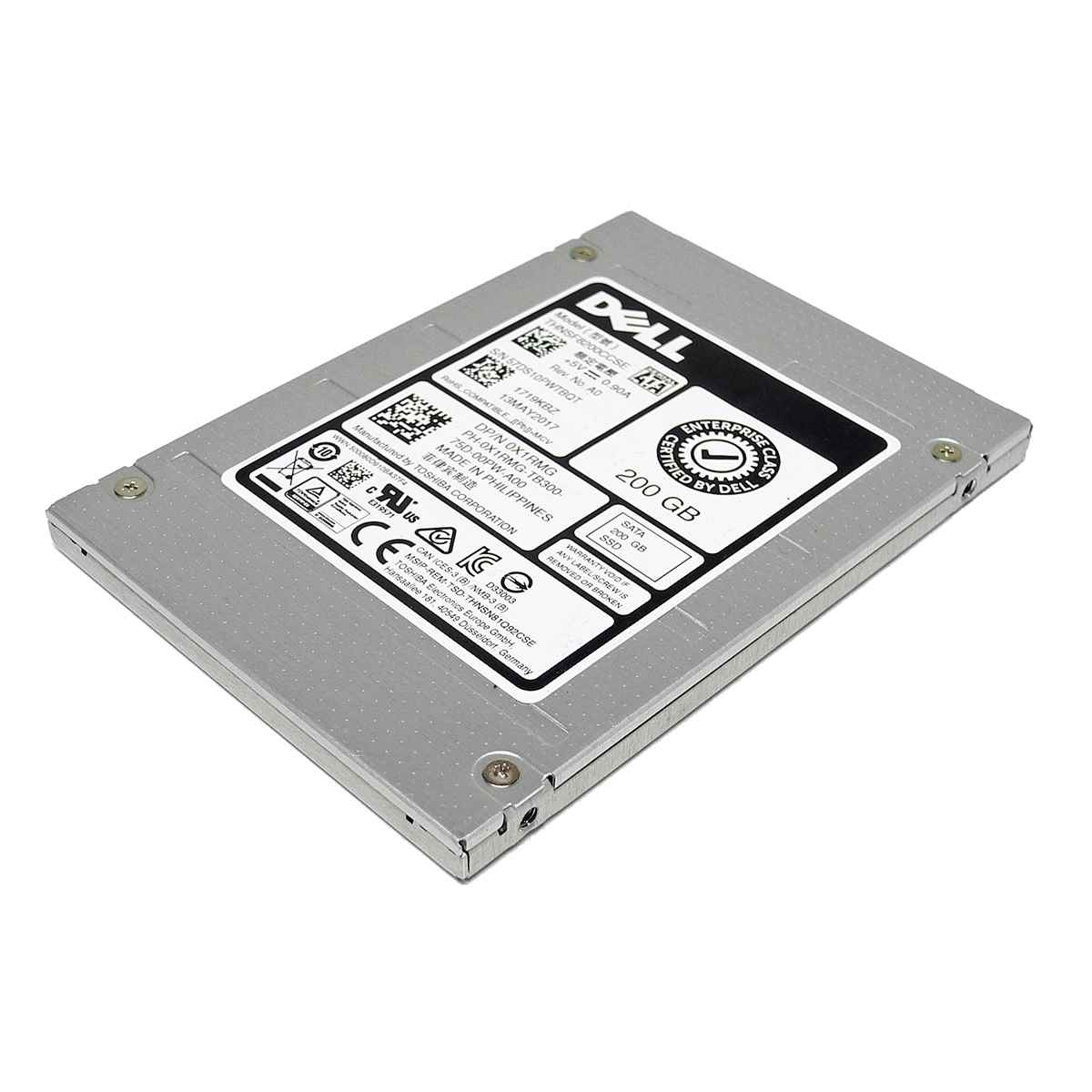 Dell Toshiba THNSF8200CCSE 200GB SATA 6Gb 2.5“ Solid State Drive (SSD) 0X1RMG + Rahmen R730 Dell Toshiba 200GB 2.5" 6G SATA SSD THNSF8200CCSE 0X1RMG