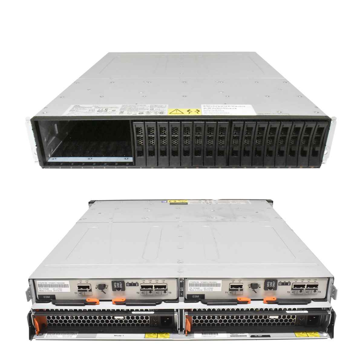 BM EXP2524 System Storage 2U 174724X 2x 00E4538 Controller 24x Bays 2.5 Zoll BM EXP2524 System Storage 2U 174724X 2x 00E4538 Controller 24x Bays 2.5 Zoll