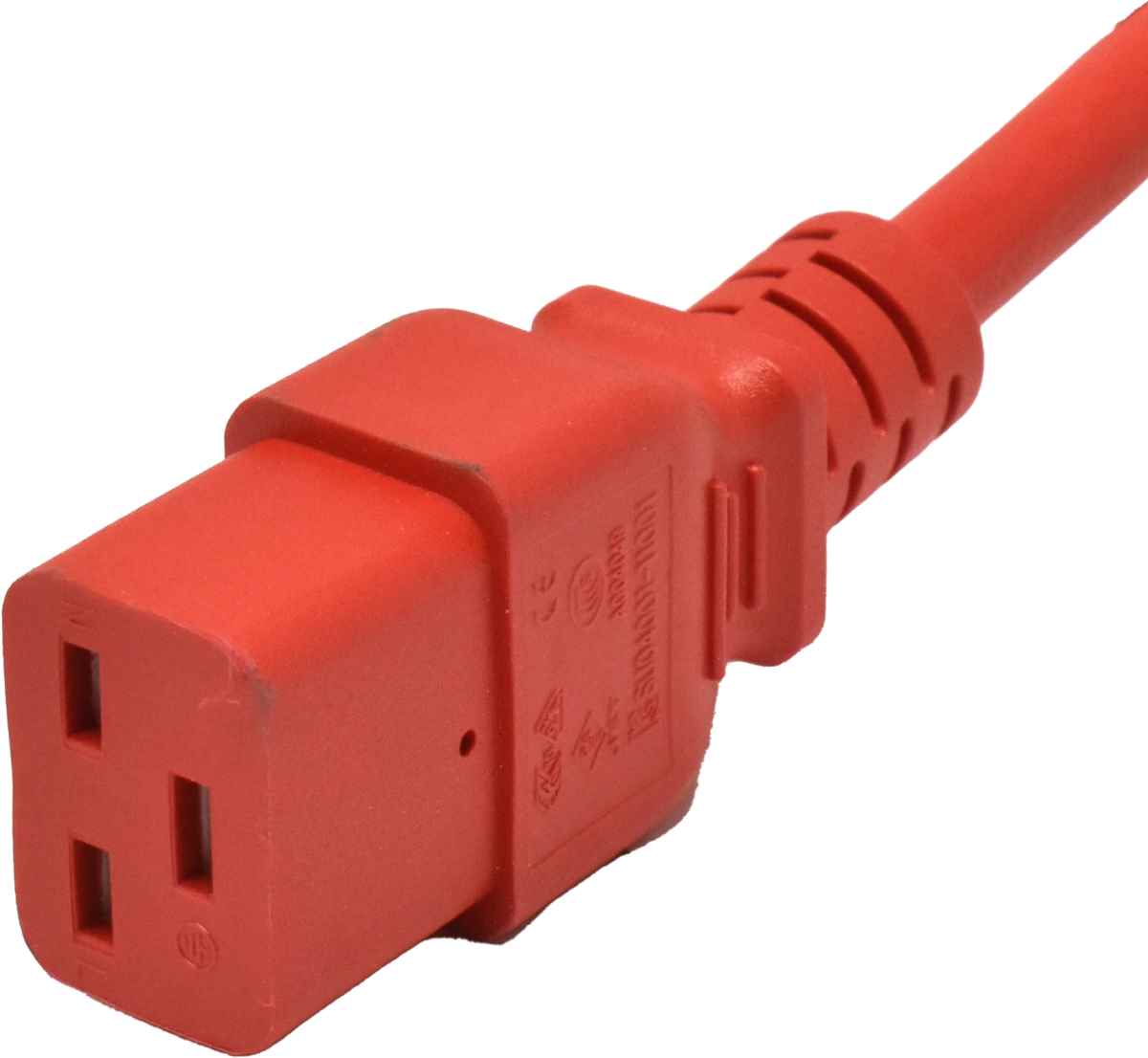 100 xYung Netzkabel C19 C20 Power Kabel -ROT 3m 16A 250V Verlängerung RPC20C19RD10