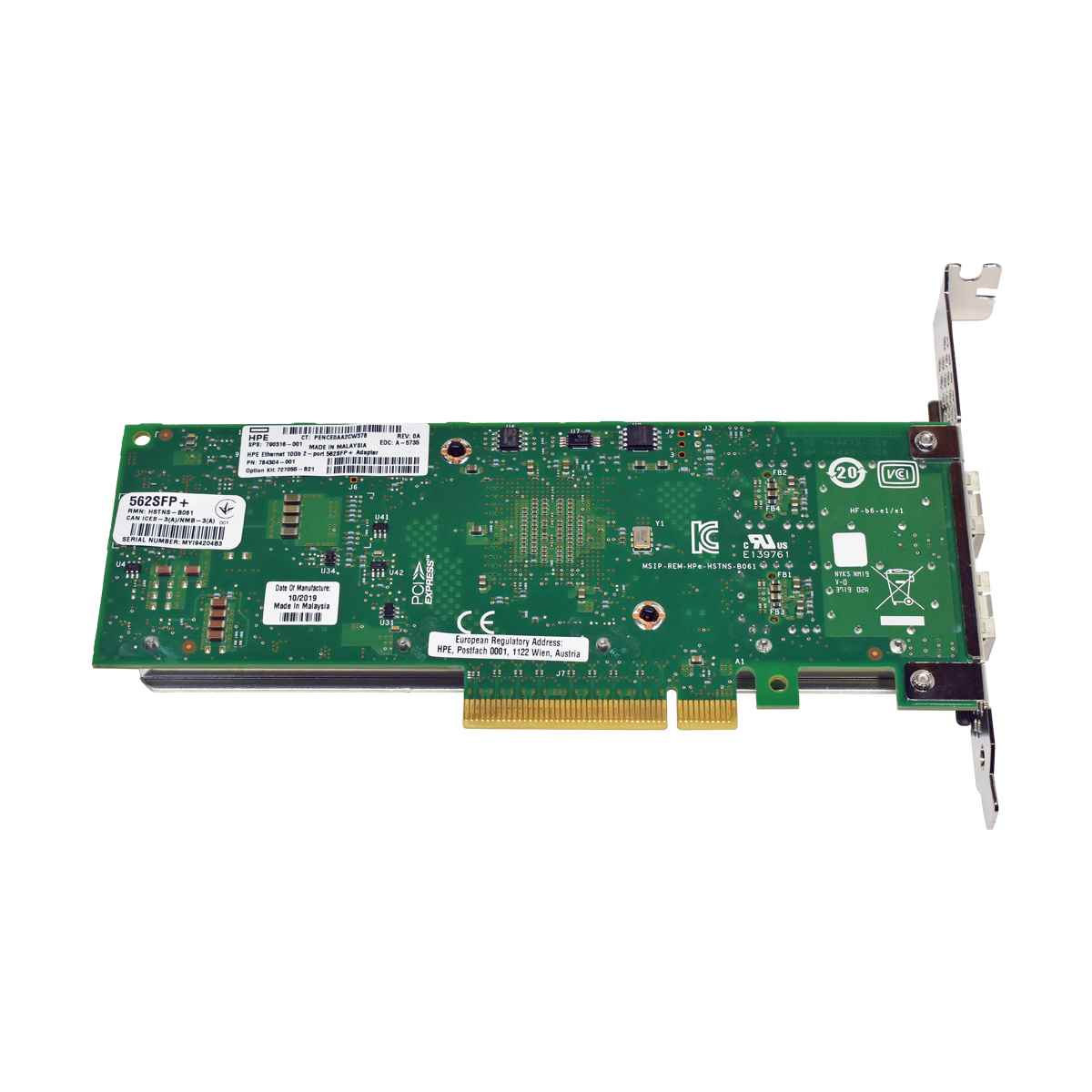 HP 562SFP+ Dual-Port 10G FC PCIex8 784304-001 790316-001 Network Adapter FP HP 562SFP+ Dual-Port 10G FC PCIex8 784304-001 790316-001 Network Adapter FP