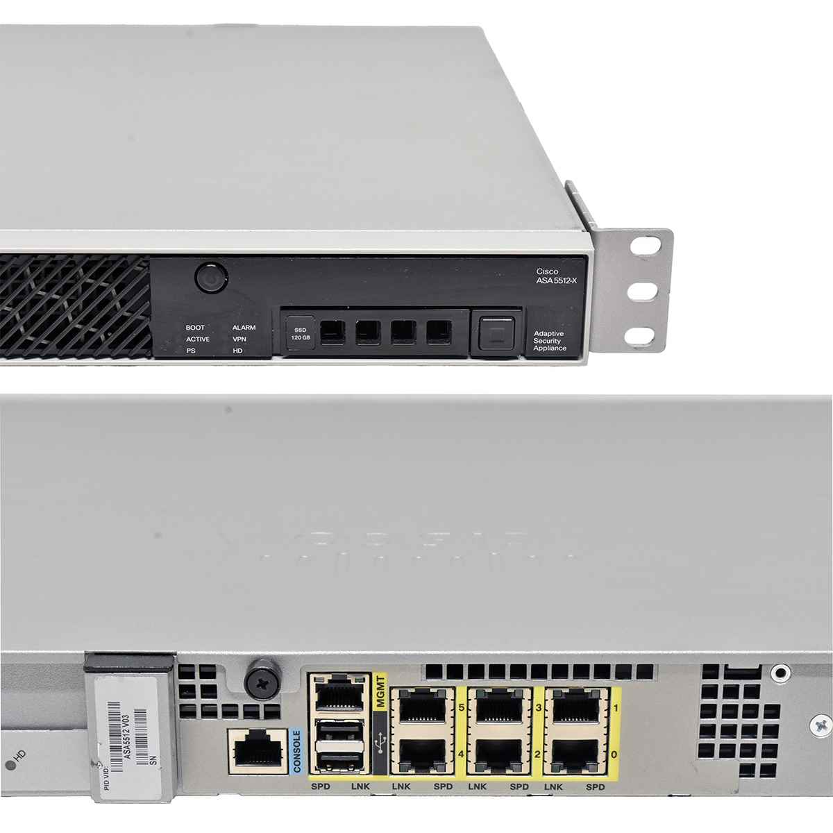 Cisco ASA 5512-X 6-Port Gigabit Ethernet Adaptive Security Appliance +Rack Ears +Caddy no HDD Cisco ASA 5512-X 6-Port Gigabit Ethernet Adaptive Security Appliance +Rack Ears +Caddy no HDD