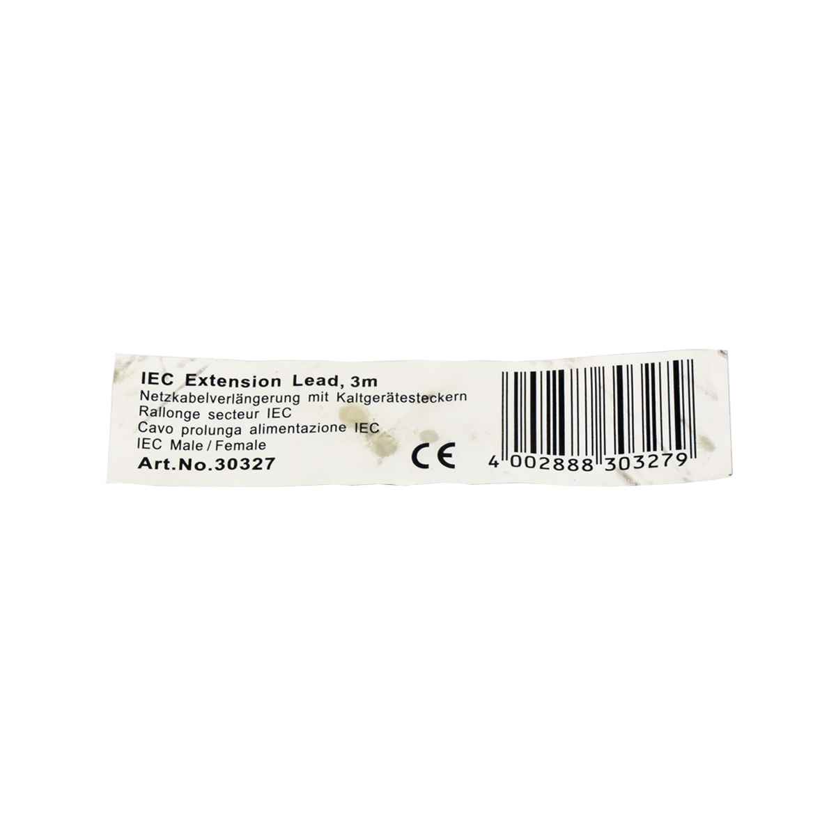 Netzkabel 3m C14 - C13 Lindy IEC Extension Lead 30327 schwarz Neu/New