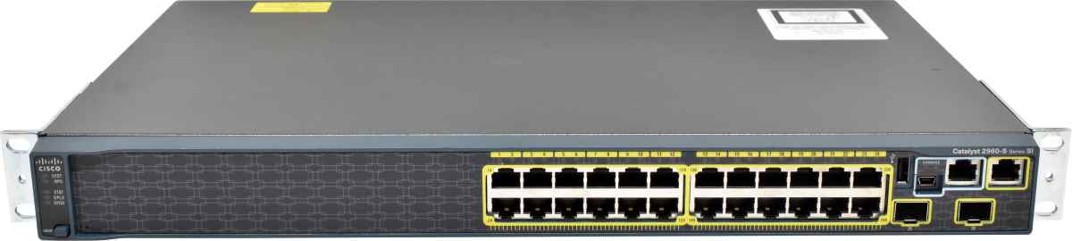 Cisco Catalyst WS-C2960S-24TS-S 24-Port GE Switch 2x 1G SFP +Rack Ears