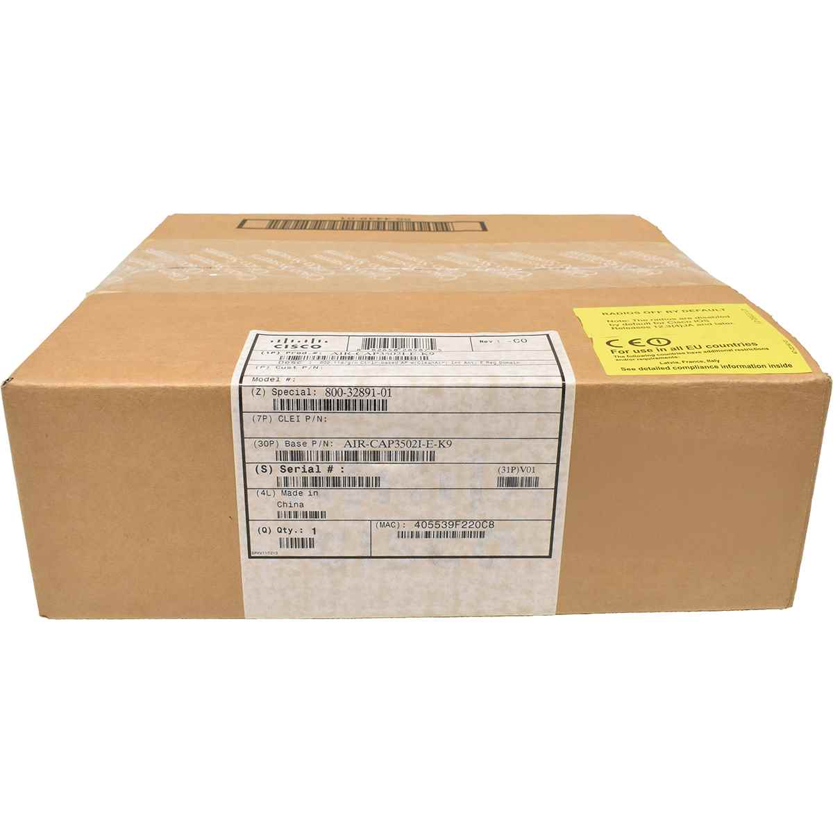 Cisco Access Point AIR-CAP3502I-E-K9 802.11a/g/n Dual Band No AC + Wall Mounting Kit 800-32891-01 NEU Cisco Access Point AIR-CAP3502I-E-K9 802.11a/g/n Dual Band No AC + Wall Mounting Kit 800-32891-01 NEU