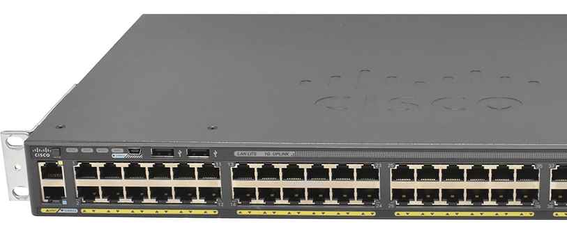Cisco WS-C2960X-48TS-LL 48-Port RJ-45 GE Switch 2x SFP GE +Rack Ears