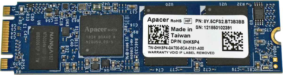 Dell 0HK5P4 Apacer 8Y.5CFS2.BT3B3BB 64GB M.2 SSD SATA 6 Gbit/s Dell 0HK5P4 Apacer 8Y.5CFS2.BT3B3BB 64GB M.2 SSD SATA 6 Gbit/s
