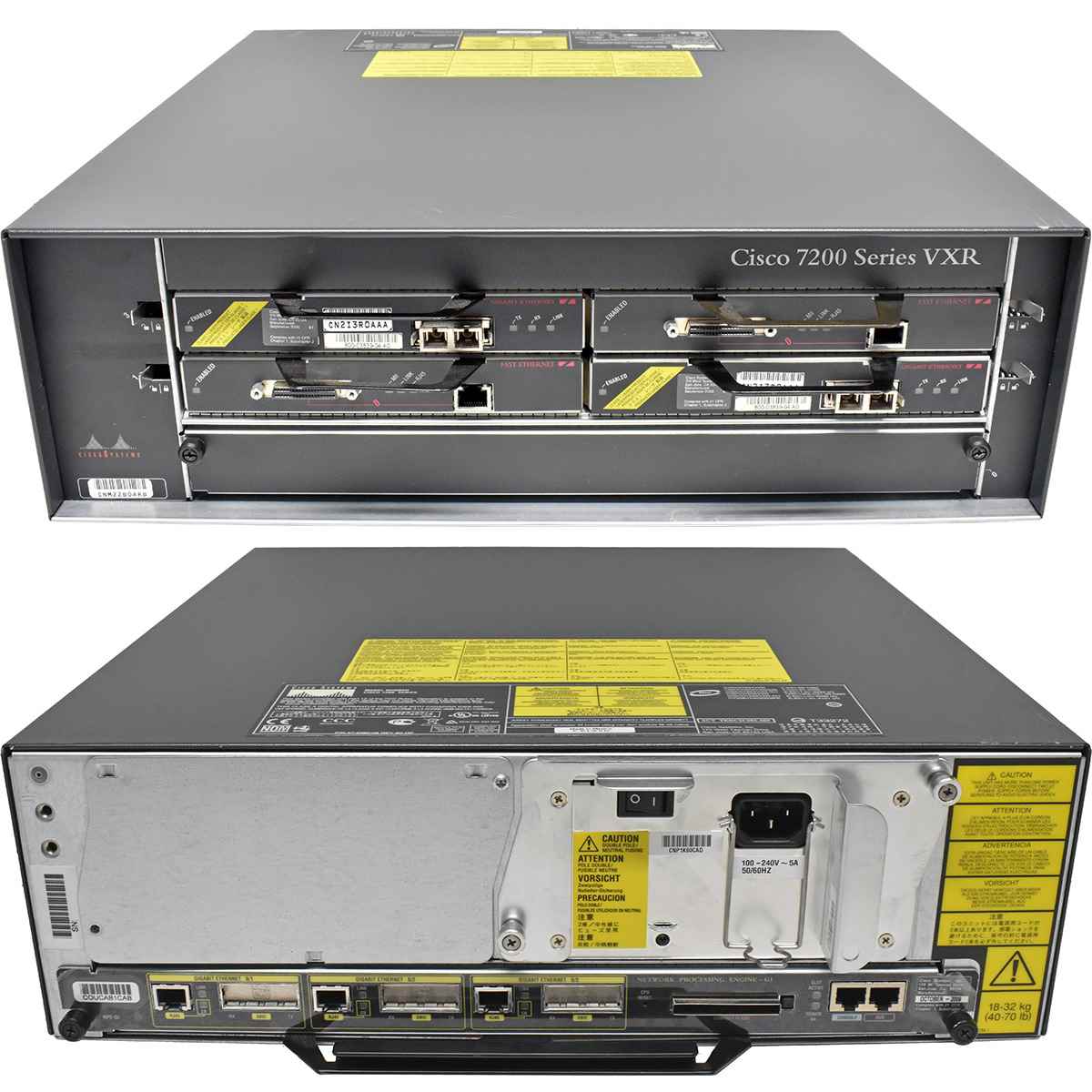 Cisco 7200 Series VXR Router +Modules NPE-G1 73-6988-16 73-1688-05 73-3144-04 1x PSU Cisco 7200 Series VXR Router +Modules NPE-G1 73-6988-16 73-1688-05 73-3144-04 1x PSU