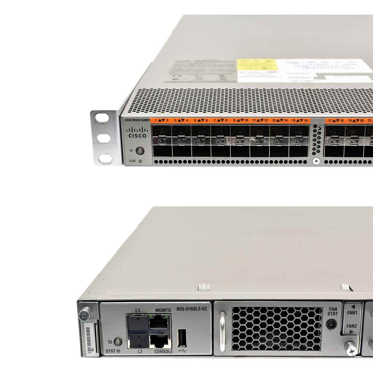 Cisco Nexus N5K-C5548UP 68-4157-01 32-Port 10G SFP+ Ethernet Switch + Mounting Brackets Cisco Nexus N5K-C5548UP 68-4157-01 32-Port 10G SFP+ Ethernet Switch +15 Mini GBICs