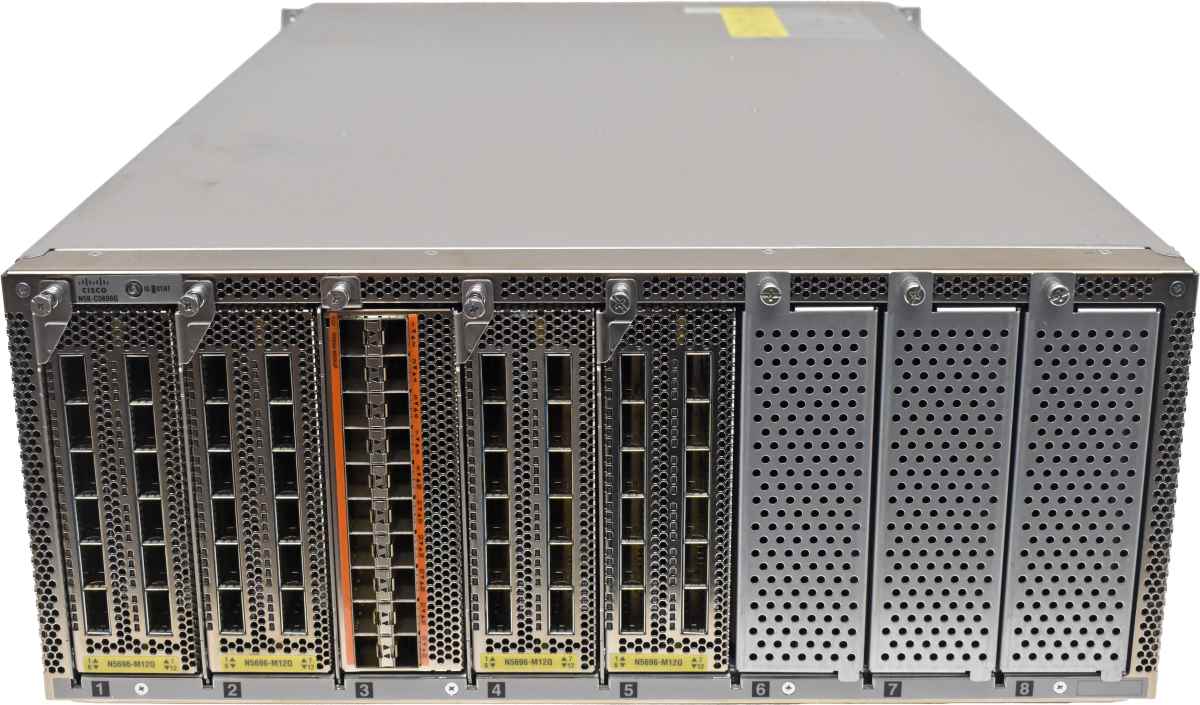 Cisco Switch N5K-C5696Q 68-5317-01 4x N5696-M12Q 1x N5696-M12Q 6x PSU 4x FAN Cisco Switch N5K-C5696Q 68-5317-01 4x N5696-M12Q 1x N5696-M12Q 6x PSU 4x FAN