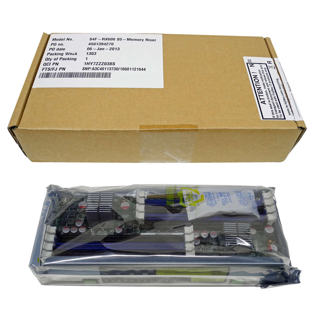 Fujitsu-Memory-Riser-Board-A3C40113730-für-Primerg-001.jpg Fujitsu Memory Riser Board A3C40113730 für Primergy RX600 S5 S6 Server neu OVP