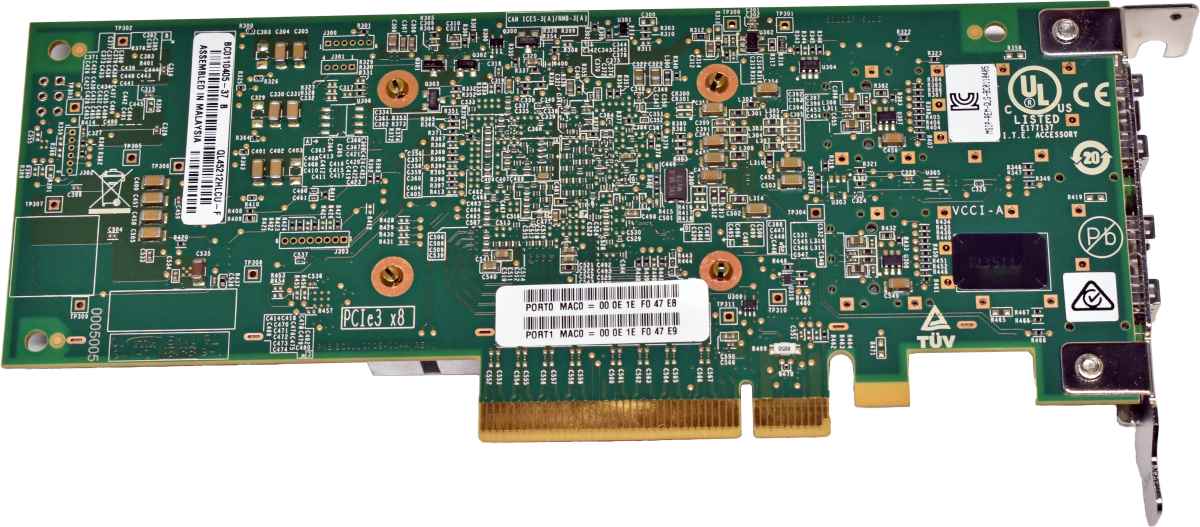 QLogic FastLin BC0110405-37 QL45212HLCU Dual-Port 25G SFP28 PCIe3.0 x8 Network Adapter + Mini GBIC LP