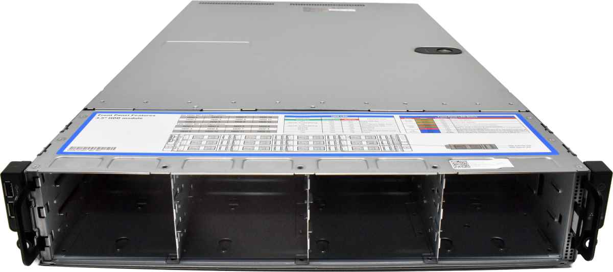 ATX 2HE Rack Server Chassis 12x 3,5 Zoll HDD Bay 4x Fan 2x PSU mit Rackmontage Kit