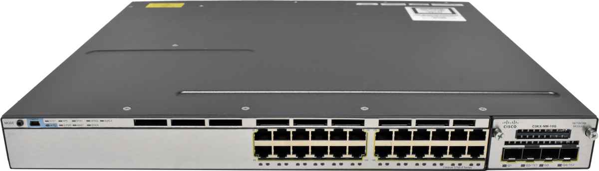 Cisco Catalyst WS-C3750X-24T-L 24-Port Gigabit Ethernet Switch + Network Module C3KX-NM-10G