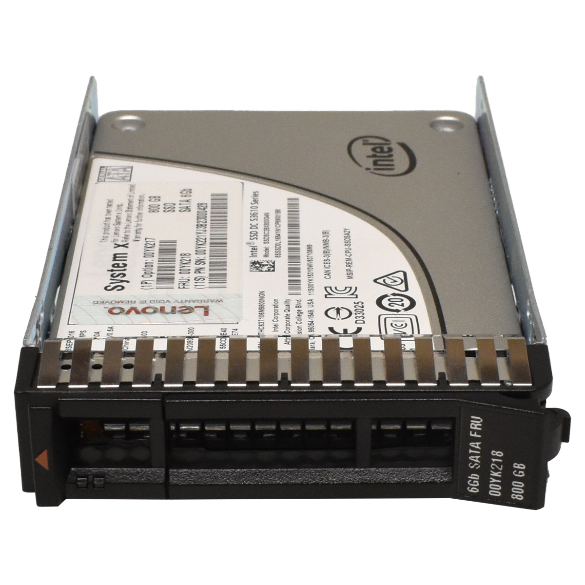 Lenovo 800 GB SSD Festplatte 2.5 Zoll SATA HotSwap 0YK218 mit Rahmen Lenovo 800 GB SSD Festplatte 2.5 Zoll SATA HotSwap 0YK218 mit Rahmen