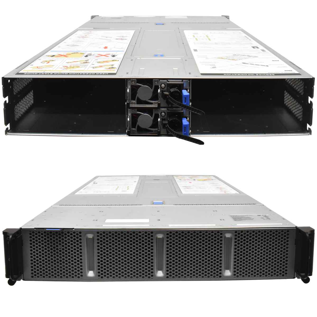 Quanta 4 Node Server QuantaPlex T42S-2U Chassis no Node 2x PSU 1200W 4x Fan Assy