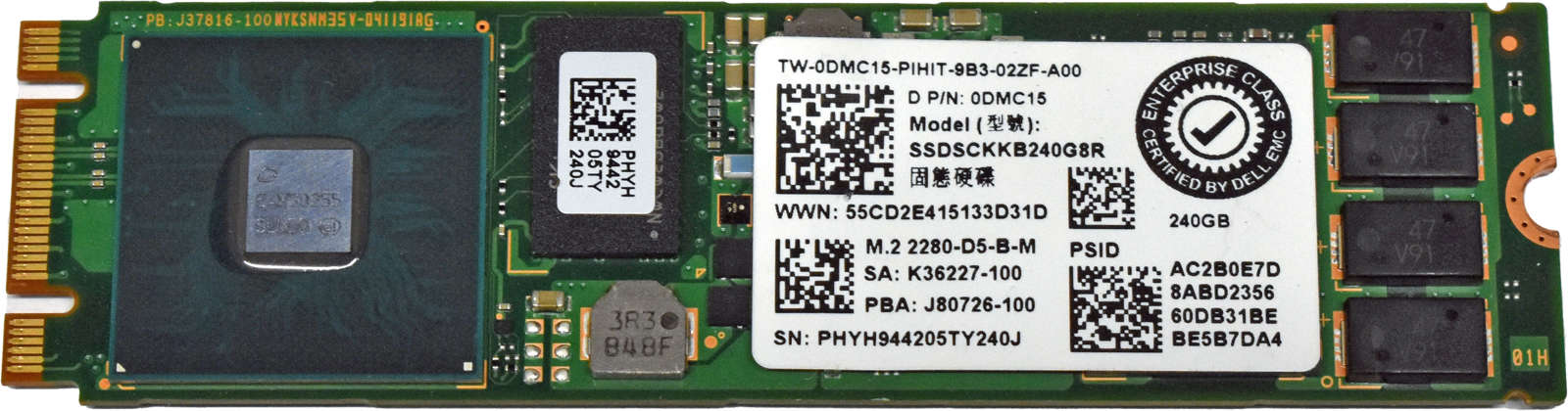 Dell Intel SSDSCKKB240G8R 0DMC15 240GB M.2 SSD SATA 6 Gbit/s