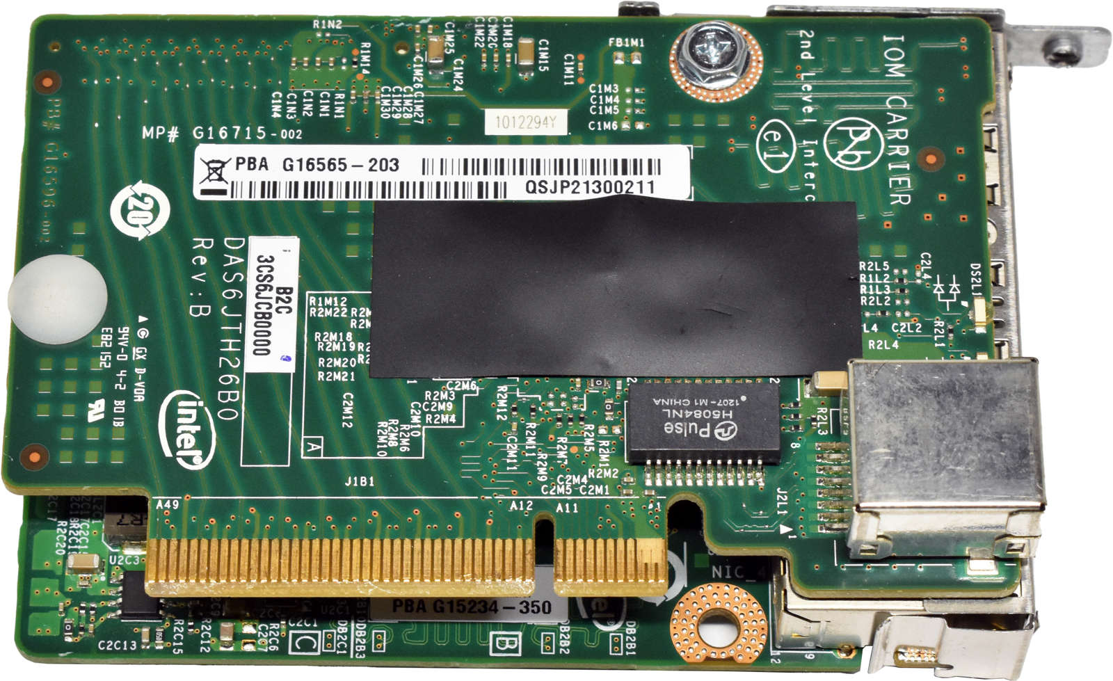 Intel-G15234-350-Quad-Port-RJ-45-GE-NIC-Intel-G165-003.jpg Intel G15234-350 Quad-Port RJ-45 GE NIC + Intel G16565-203 Carrier Card Single-Port RJ-45 GE