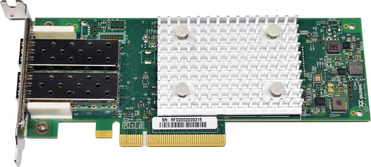 IBM QLogic 00YK542 QLE2742L-DEL Dual-Port 32G SFP+ PCIe 3.0 x8 FC HBA LP