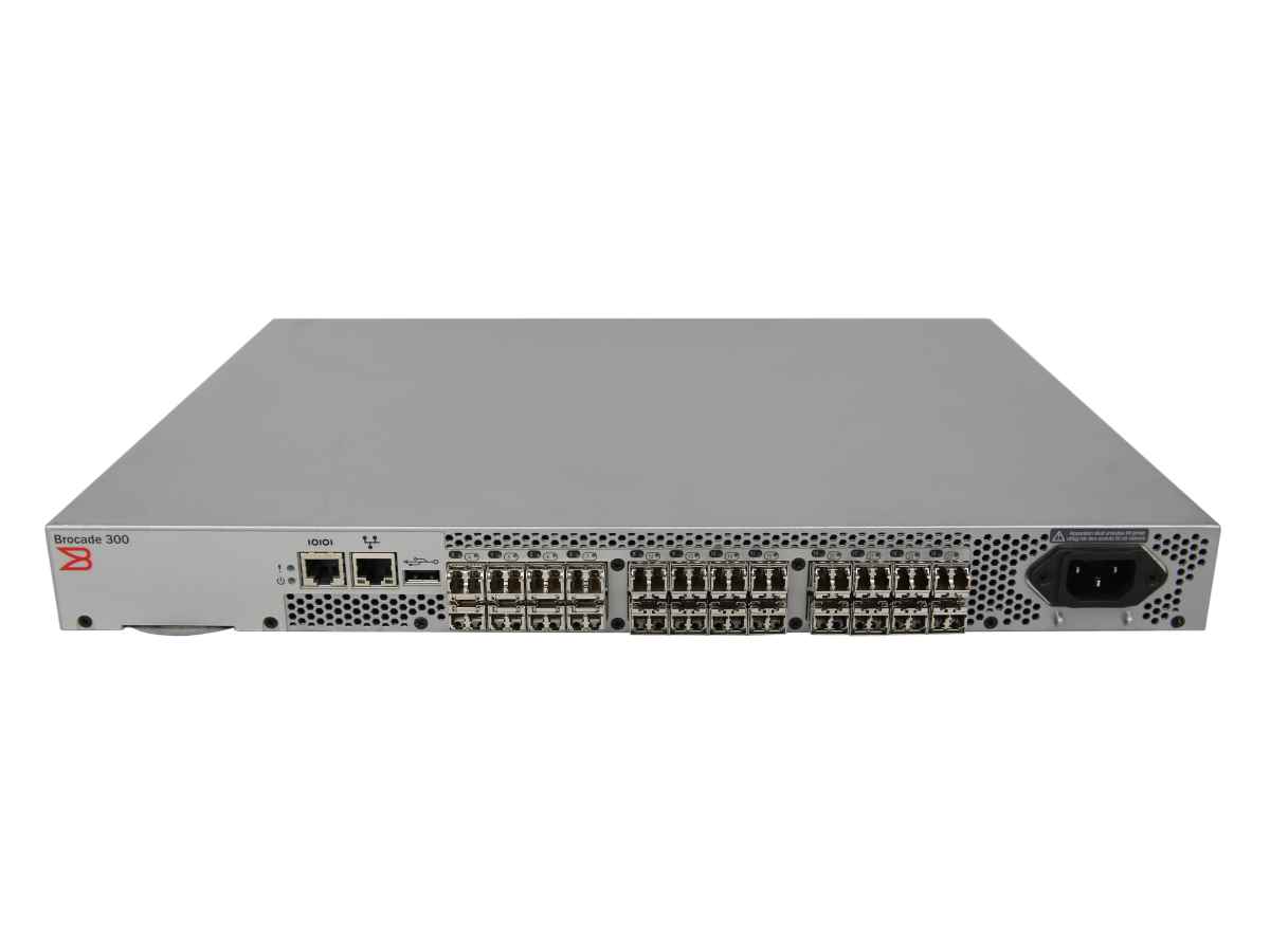 Brocade 300 HD-320-0004 80-1001614-03 24-Port 8G FC Switch 24 active + 24 Mini GBICs
