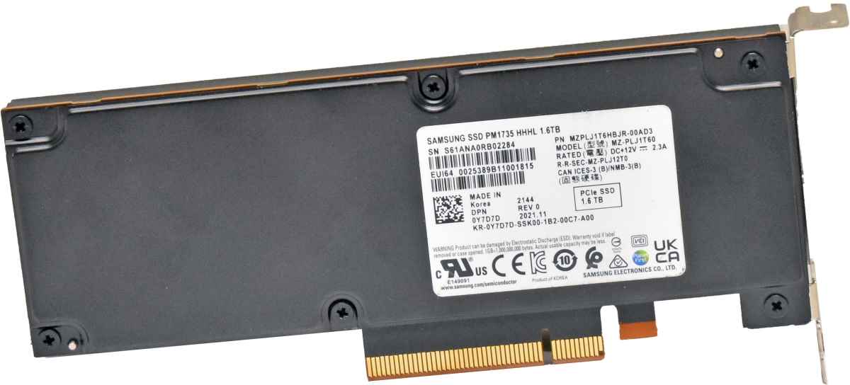 Dell Samsung MZ-PLJ1T60 1.6TB PCIe SSD Y7D7D PM1735