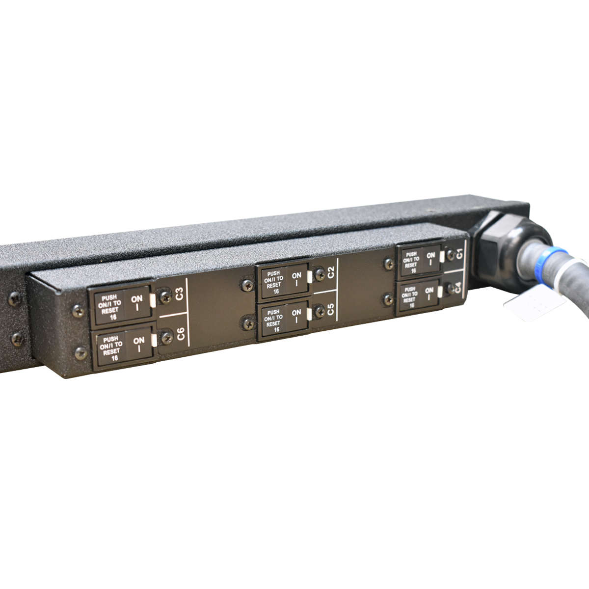 Geist-RCX-D-U1007Q-URCXW423-103C13PS56-D-42xC13-Me-004.jpg Geist RCX-D U1007Q URCXW423-103C13PS56-D 42xC13 Metered PDU 3-Phasen + Rackmontageblech