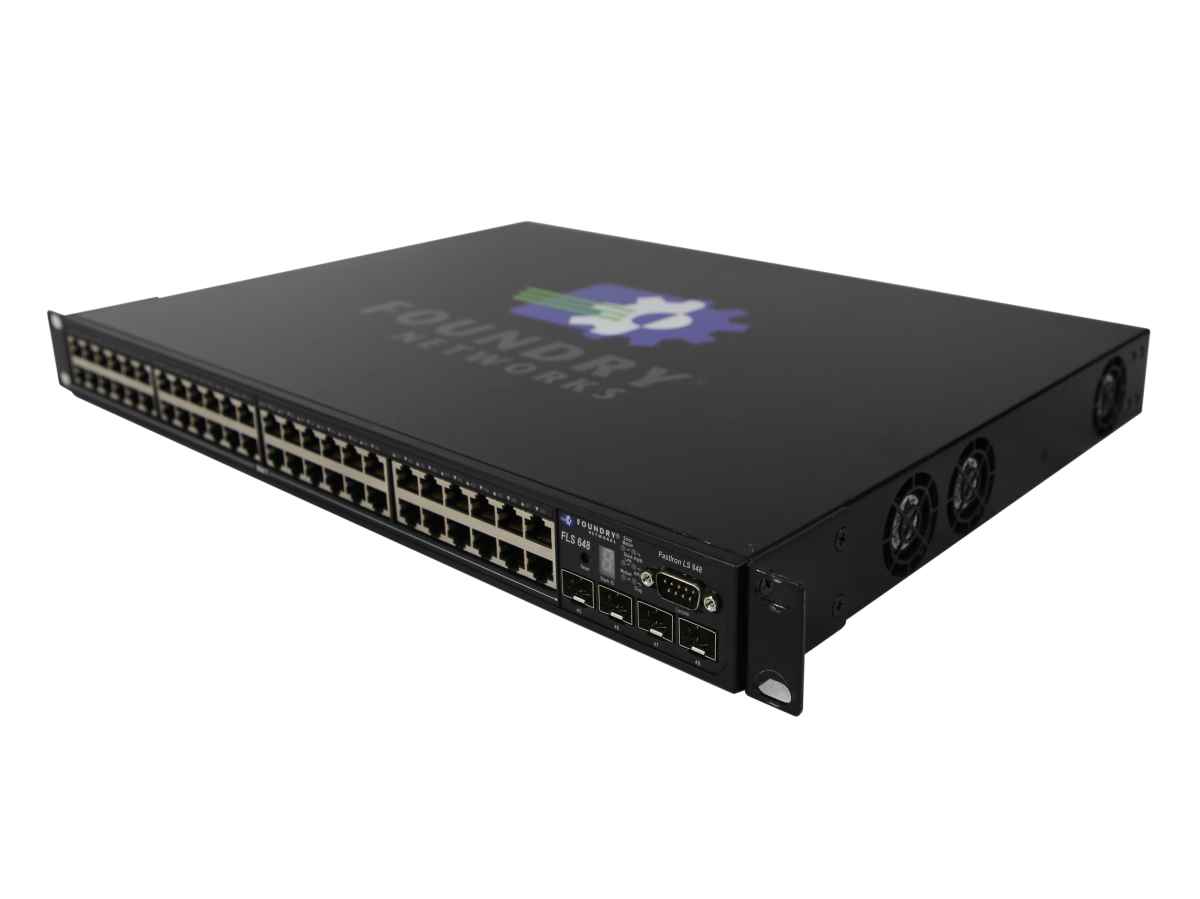 FOUNDRY FastIron LS 648 FLS 648 48-Port RJ-45 GE Switch 4x SFP +Modules +XFPs +Rack Ears FOUNDRY FastIron LS 648 FLS 648 48-Port RJ-45 GE Switch 4x SFP +Modules +XFPs +Rack Ears