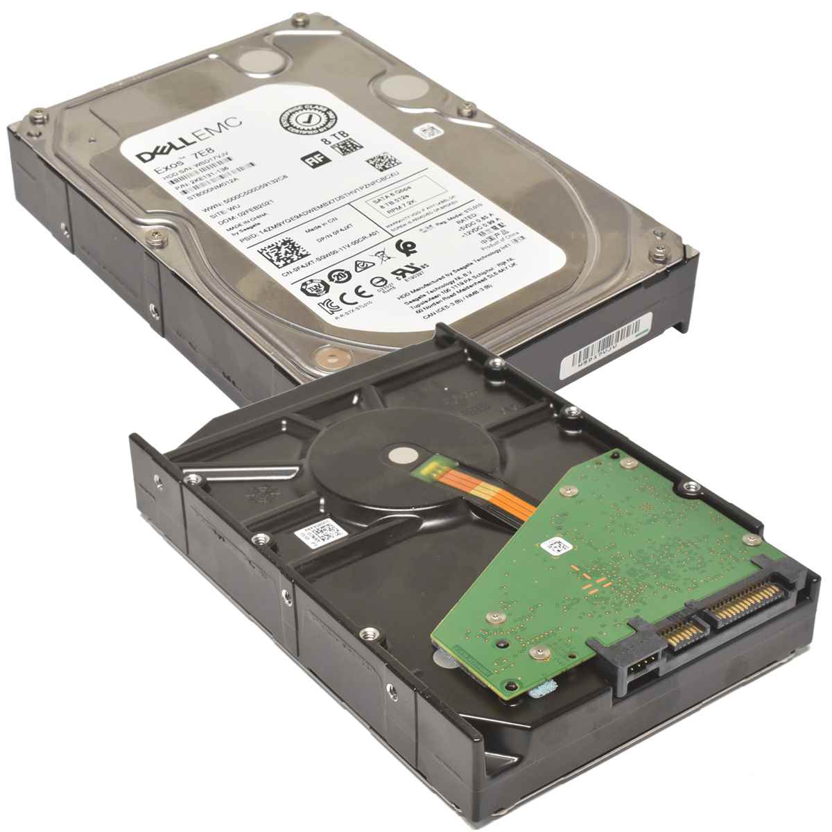 Dell EMC Exos 7E8 8TB 512e 3.5" 7,2K SATA III HDD Festplatte ST8000NM012A 0F4JXT 6G Dell EMC Exos 7E8 8TB 512e 3.5" 7,2K SATA III HDD Festplatte ST8000NM012A 0F4JXT 6G