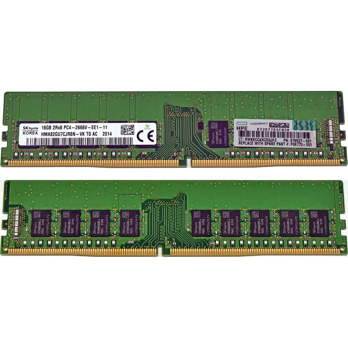 HP SKhynix 16GB 2Rx8 PC4-2666V DDR4 RAM 879527-091 HMA82GU7CJR8N-VK HP SKhynix 16GB 2Rx8 PC4-2666V DDR4 RAM 879527-091 HMA82GU7CJR8N-VK