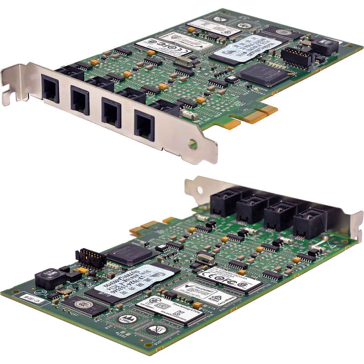 Dialogic Diva Analog-4 PCIe 50-0425-06A 56-0531-06A Voice Card 4x RJ-10 Dialogic Diva Analog-4 PCIe 50-0425-06A 56-0531-06A Voice Card 4x RJ-10