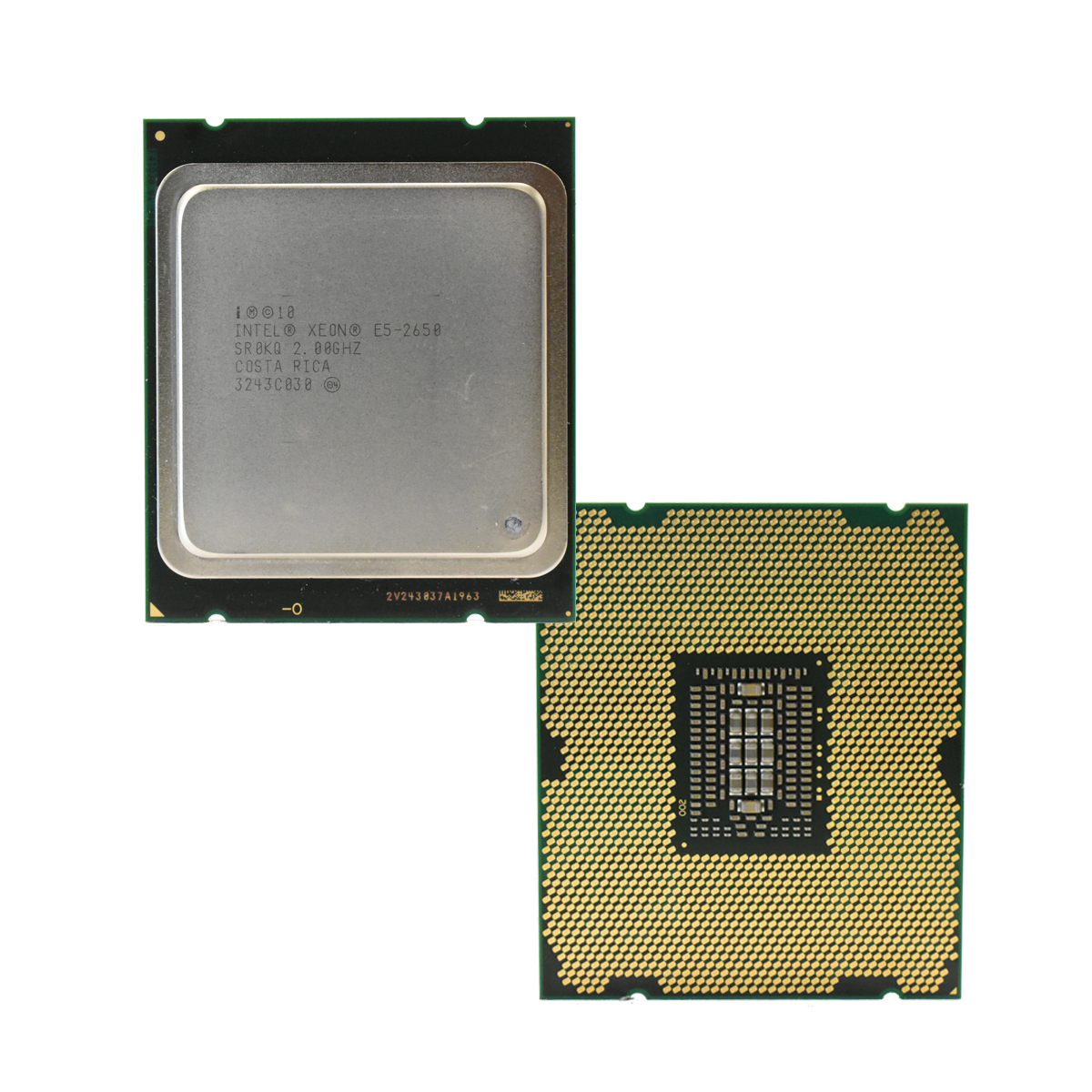 Intel Xeon Processor E5-2650 20MB Cache 2.00GHz OctaCore FC LGA 2011 P/N SR0KQ Intel Xeon Processor E5-4620 V2 20MB Cache 2.6 GHz 8 Core FCLGA2011 P/N SR1AA