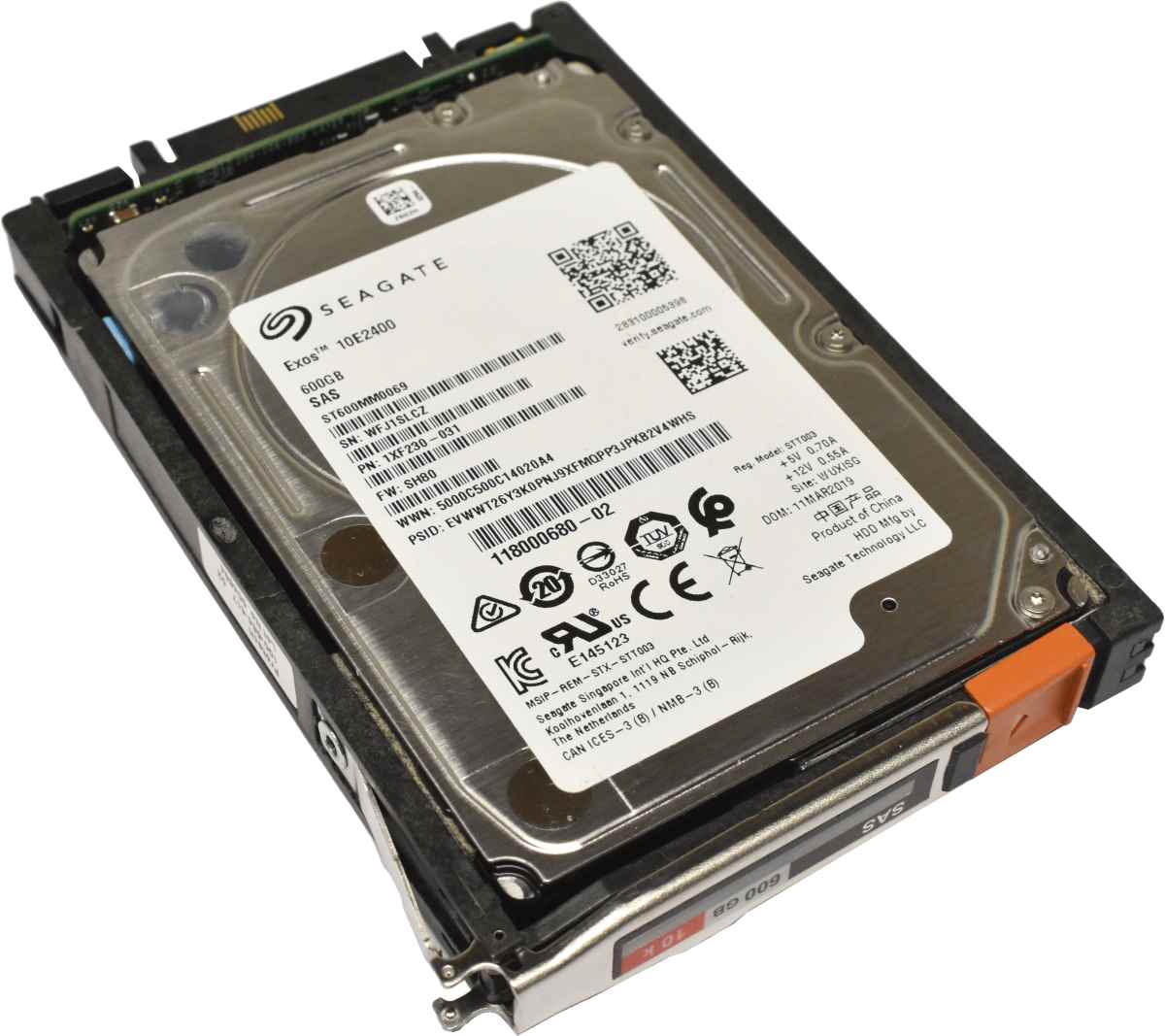 EMC Seagate 600GB 2.5" 10K 12G SAS HDD Festplatte ST600MM0069 1XF230-031 mit EMC Rahmen