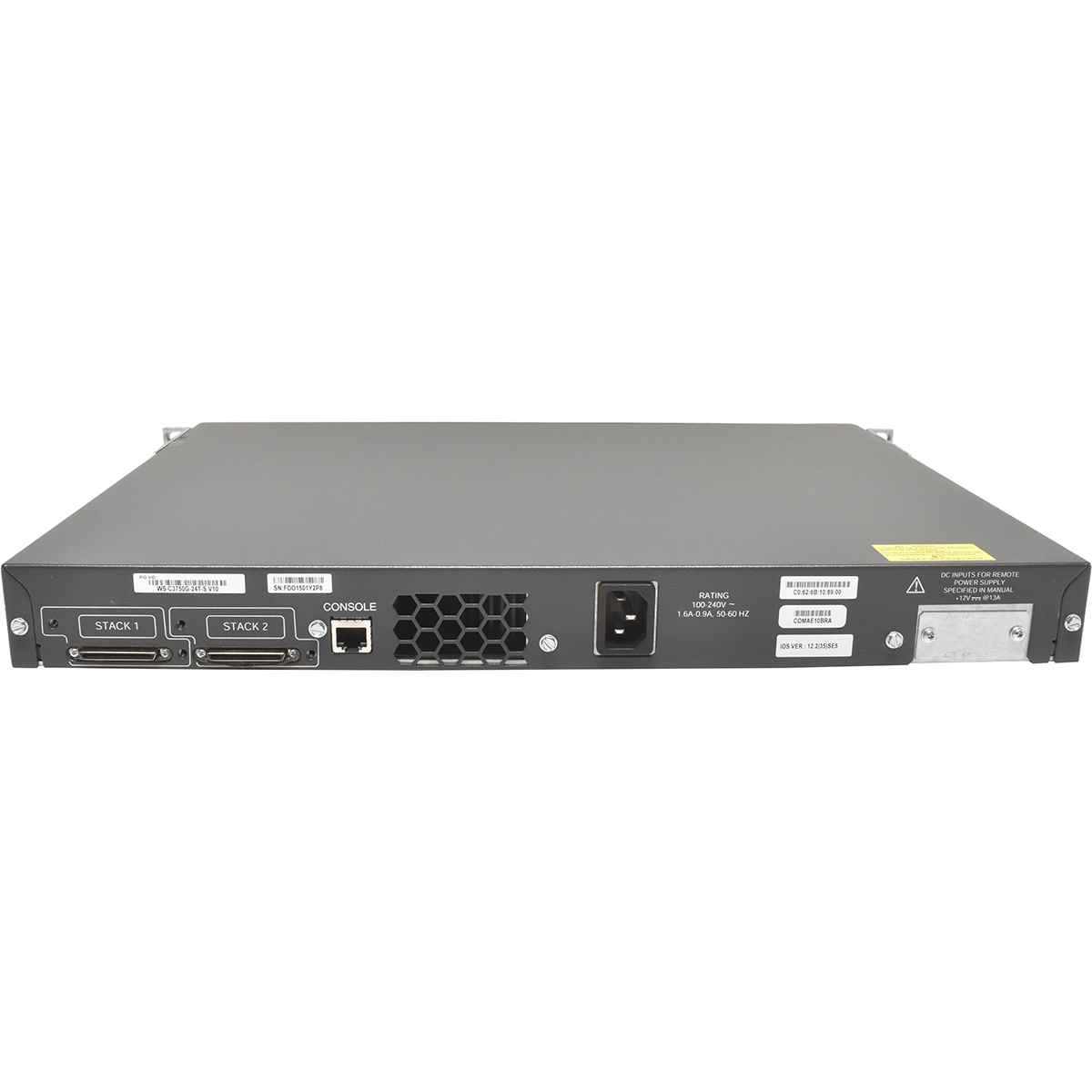 Cisco Catalyst WS-C3750G-24T-S 24-Ports RJ-45 GE Rack Ears
