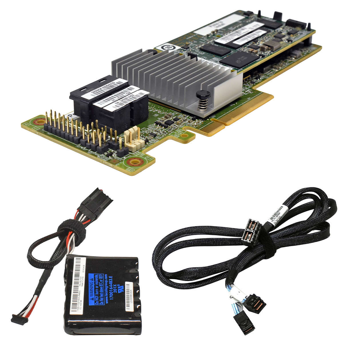 IBM-ServeRAID-M5210-12G-RAID-Controller-46C9111-SA-001.jpg IBM ServeRAID M5210 12G RAID Controller 46C9111 +SAS Cable +Cache +BBU