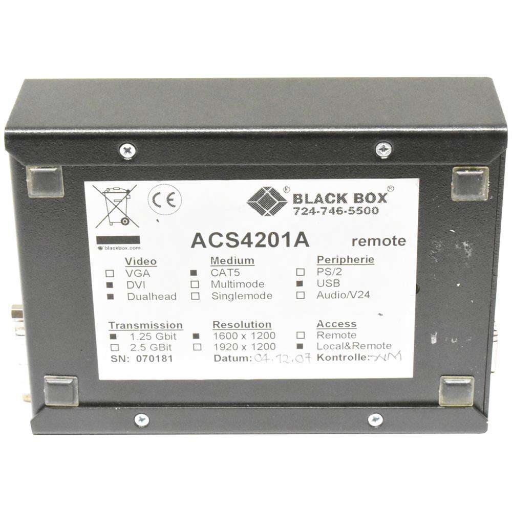 Black-Box-ACS4201A-REMOTE-Unit-B-WARE-without-5V-P-006.jpg Black Box ACS4201A REMOTE Unit B-WARE without 5V Power Supply