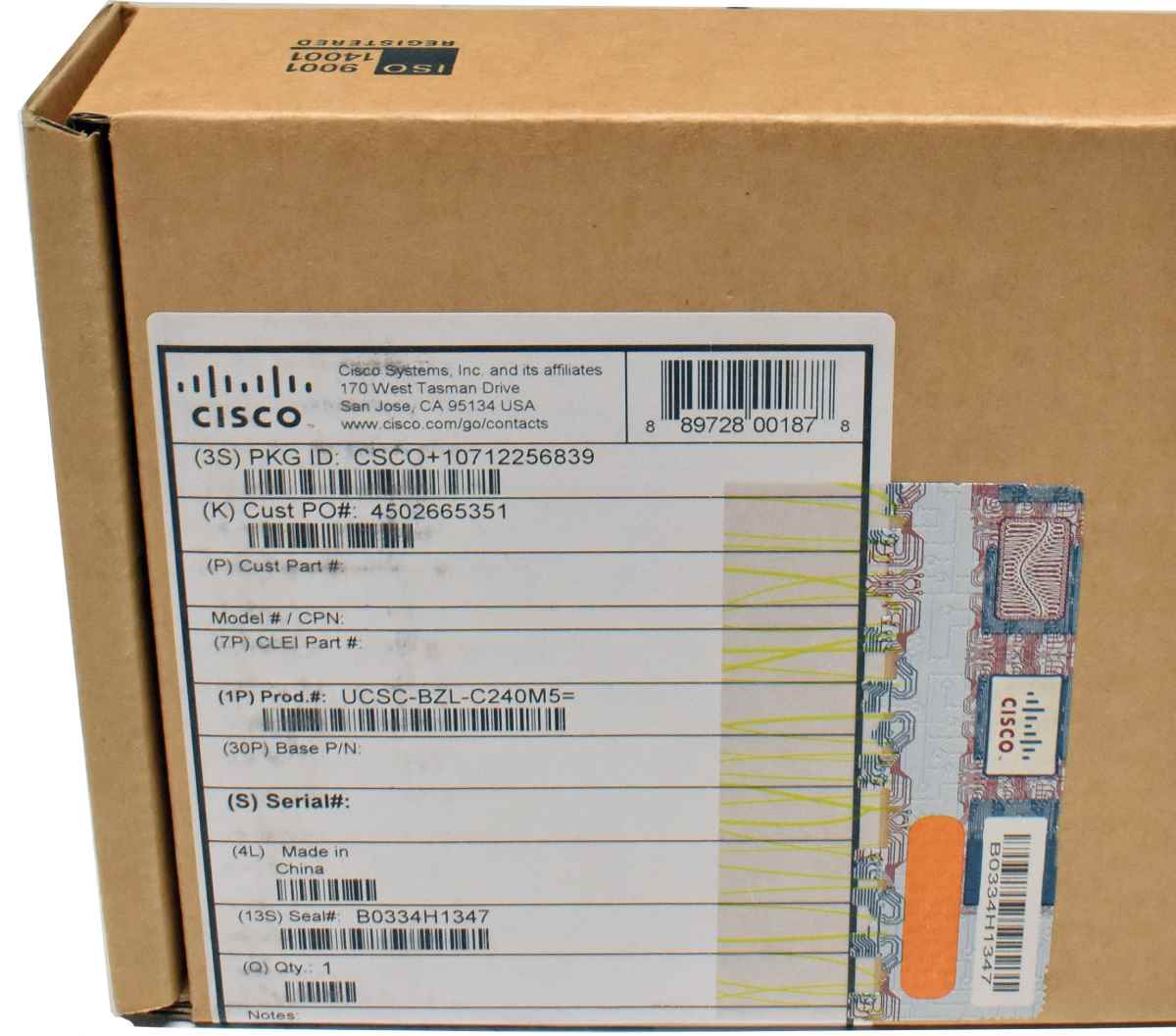 Cisco Security Bezel / Blende UCSC-BZL-C240M5= for Cisco UCS C240 M5 Server Cisco Security Bezel / Blende UCSC-BZL-C240M5= for Cisco UCS C240 M5 Server