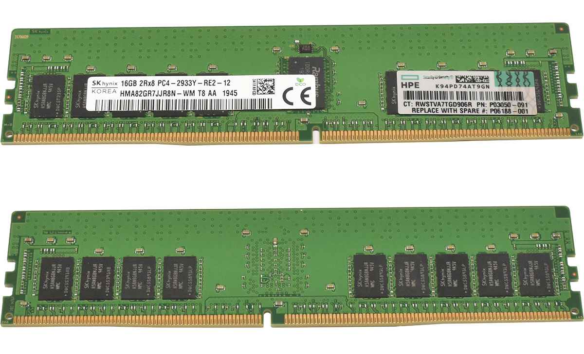 HP SKhynix 16GB 2Rx8 PC4-2933Y-R DDR4 RAM HMA82GR7JJR8N-WM P03050-091