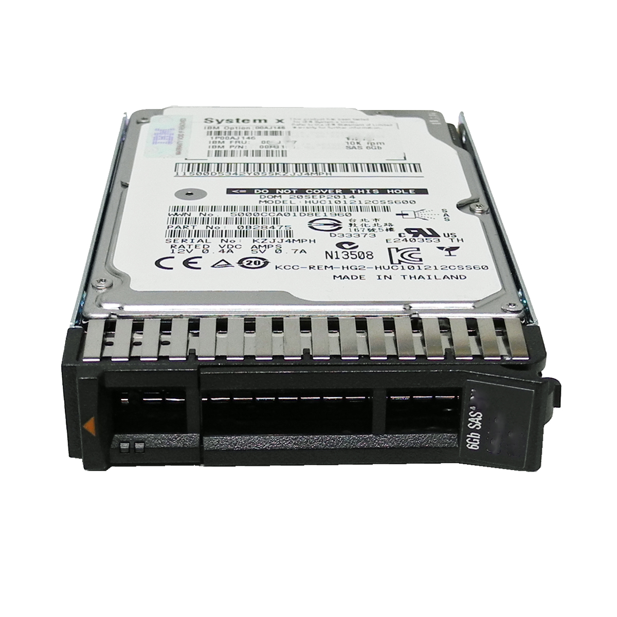 IBM 600GB 2.5â€œ 10K 6G SAS HDD/Festplatte 00AJ092 mit Rahmen
