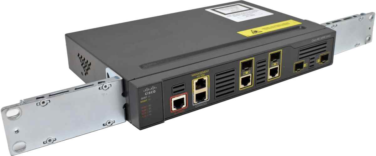 Cisco ME-3400EG-2CS-A Dual-Port RJ-45 GE Switch 4x SFP +Rack Ears