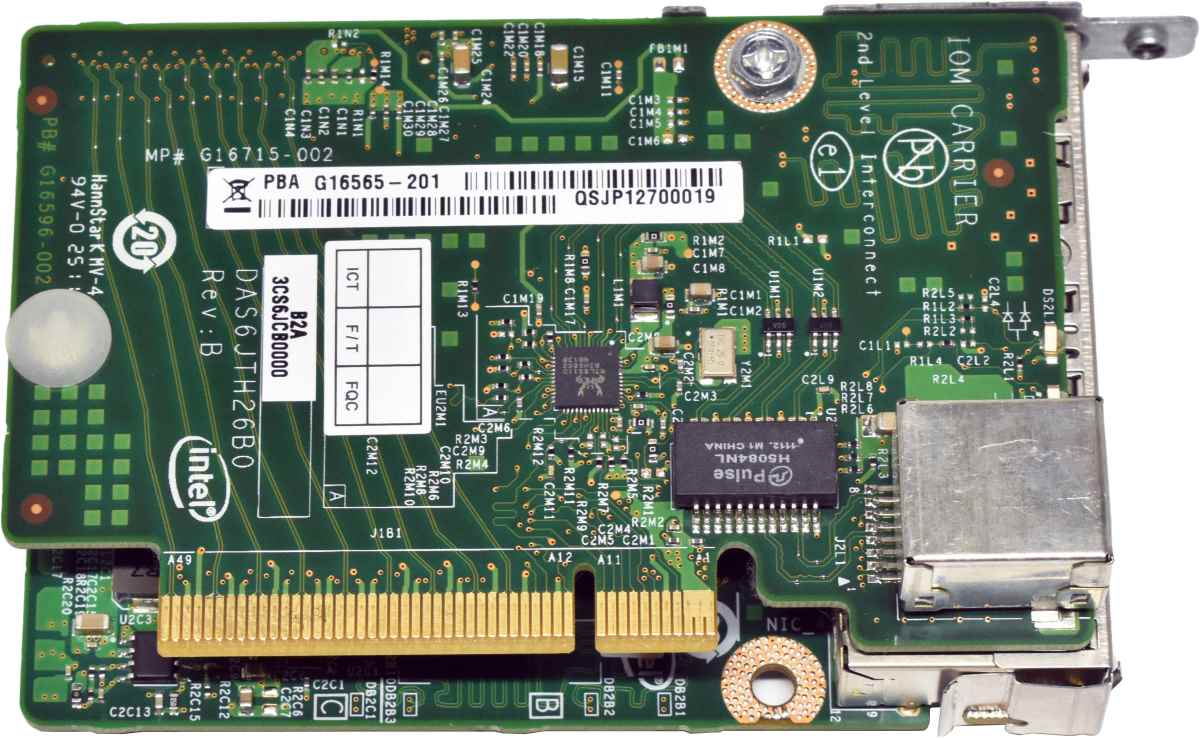 Intel G15234-250 Quad-Port RJ-45 GE NIC + Intel G16565-201 Carrier Card Single-Port RJ-45 GE Intel G15234-250 Quad-Port RJ-45 GE NIC + Intel G16565-201 Carrier Card Single-Port RJ-45 GE