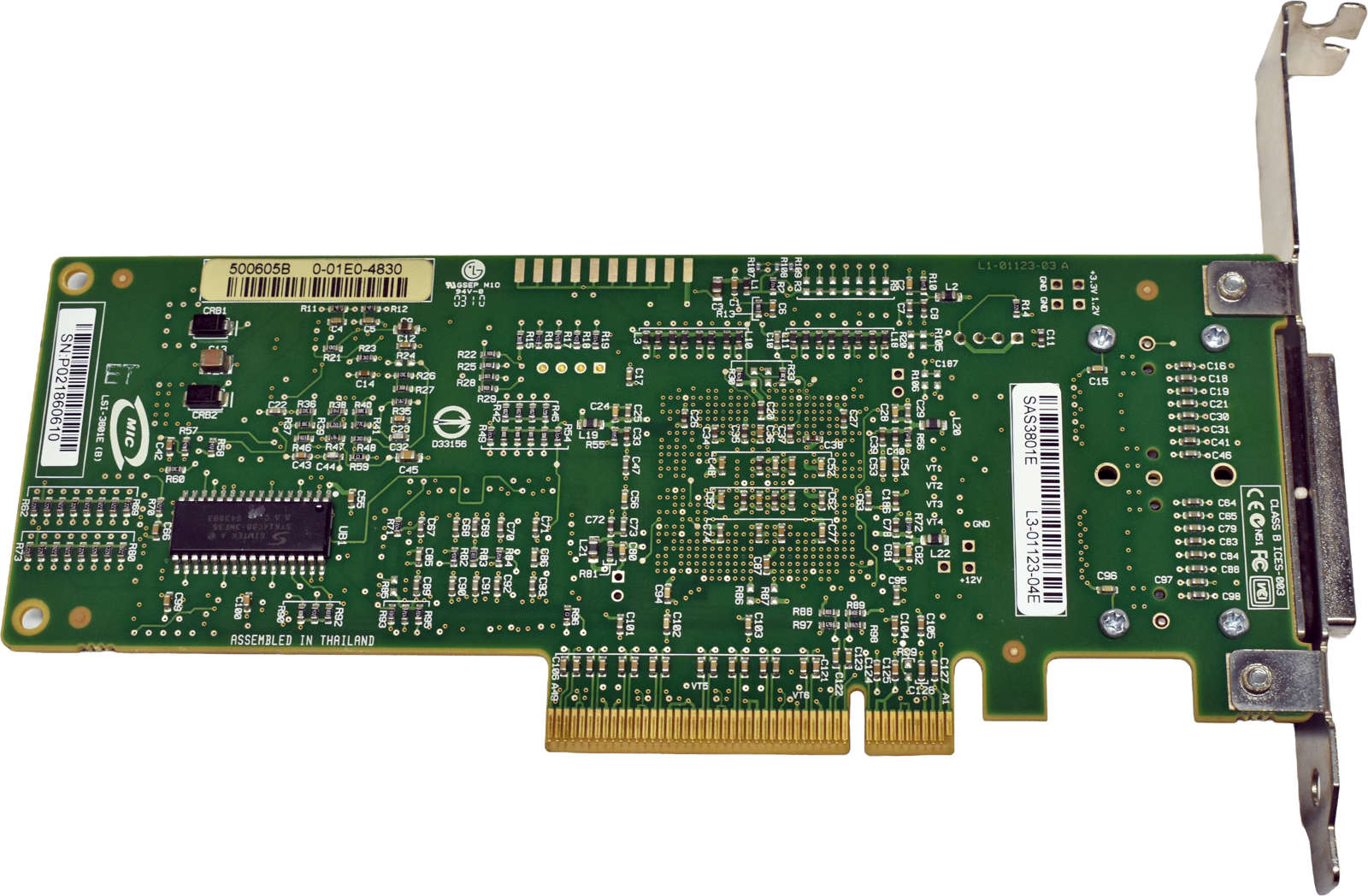 LSI-SAS3801E-L3-01123-04E-3G-PCIe-x8-SAS-SATA-RAID-004.jpg LSI SAS3801E L3-01123-04E 3G PCIe x8 SAS/SATA RAID Controller FP