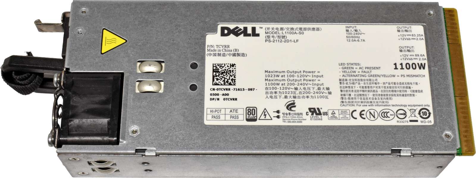 DELL-Lite-On-L1100A-S0-0TCVRR-PS-2112-2D1-LF-1100W-003.jpg DELL Lite-On L1100A-S0 0TCVRR PS-2112-2D1-LF 1100W PSU for PowerEdge