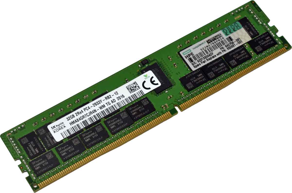 HP SKhynix 32GB 2Rx4 PC4-2933Y DDR4 RAM HMA84GR7CJR4N-WM 840758-091
