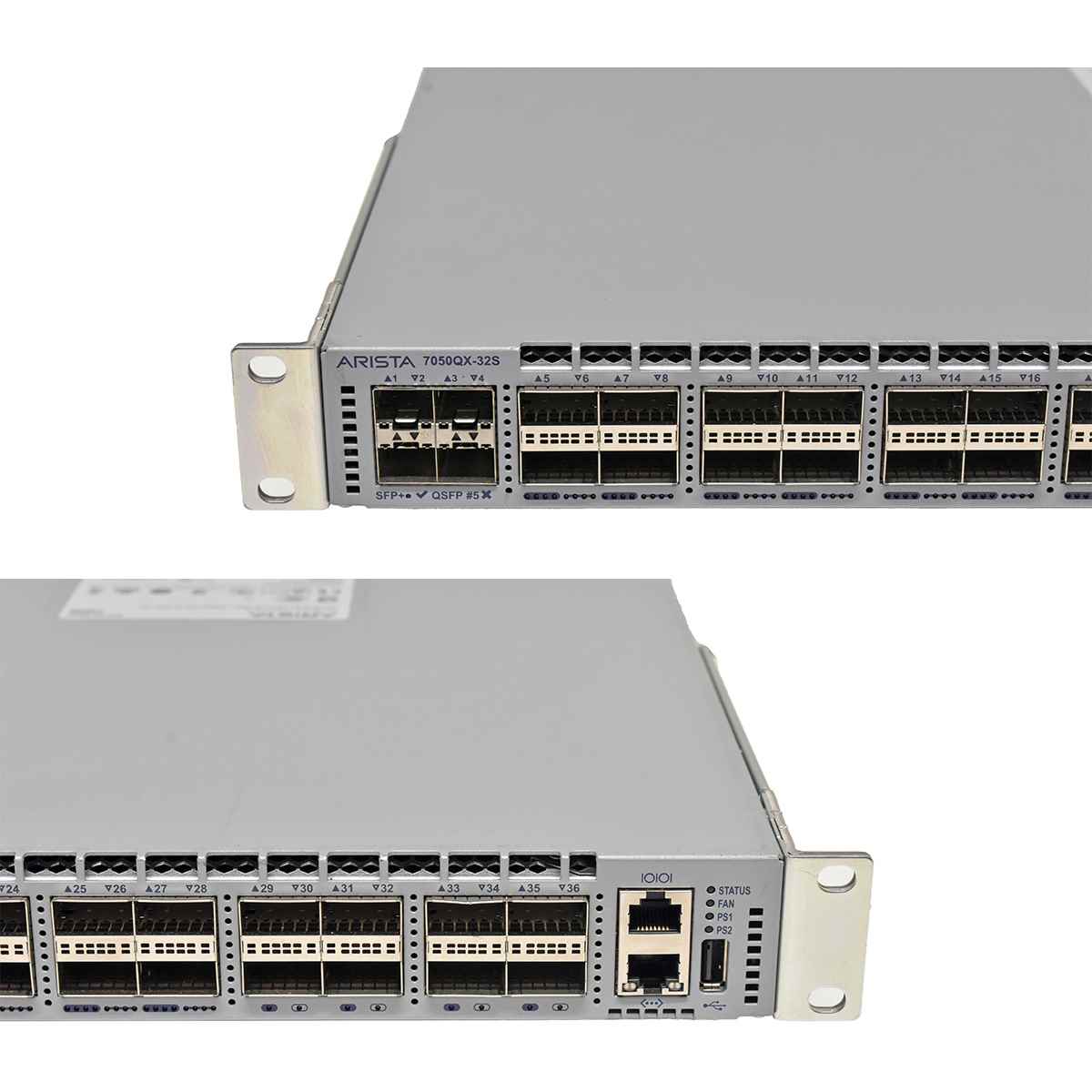 Arista DCS-7050QX-32S-R 32-Port 40G QSFP+ Ethernet Switch Rack Ears