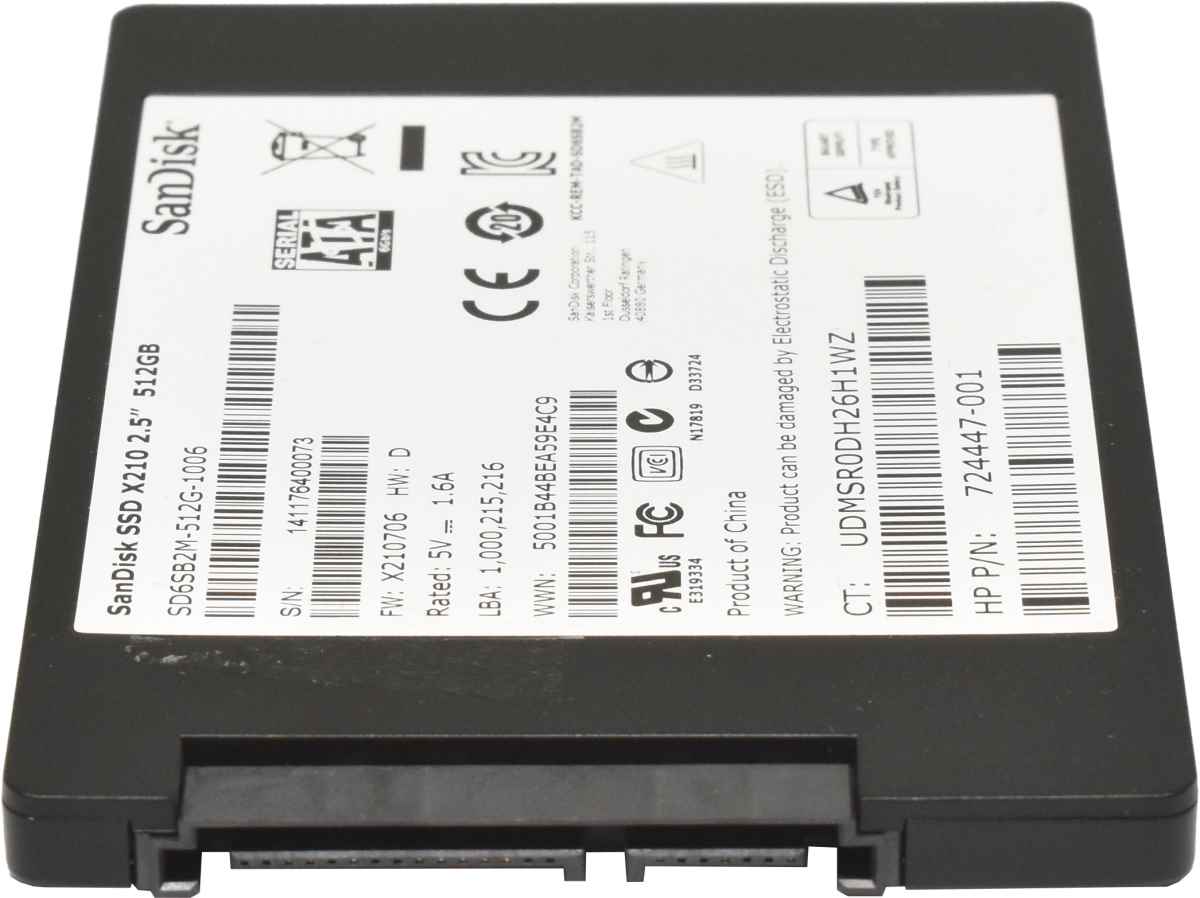 HP SanDisk X210 512GB SATA 6Gb SSD für ProLiant DL G8 G9 724447-001
