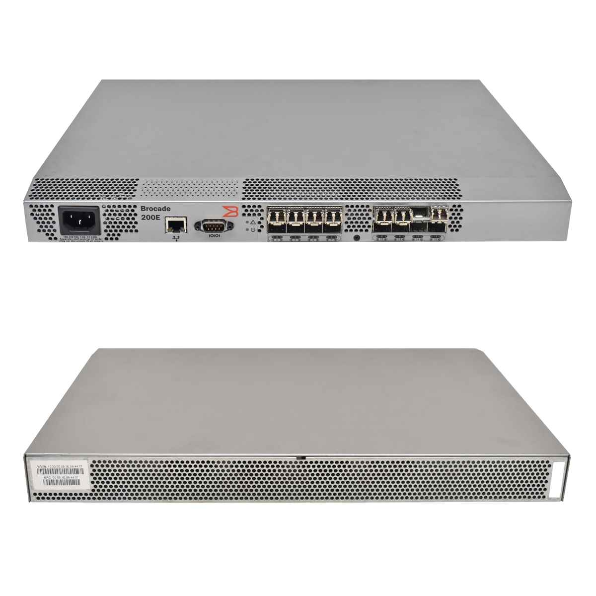 Brocade SilkWorm 200E SM-210E-R0000 80-1200035-02 4G 16Port FC Switch 8 aktive Ports + 7 GBICs Brocade SilkWorm 200E SM-210E-R0000 80-1200035-02 4G 16Port FC Switch 8 aktive Ports + 7 GBICs