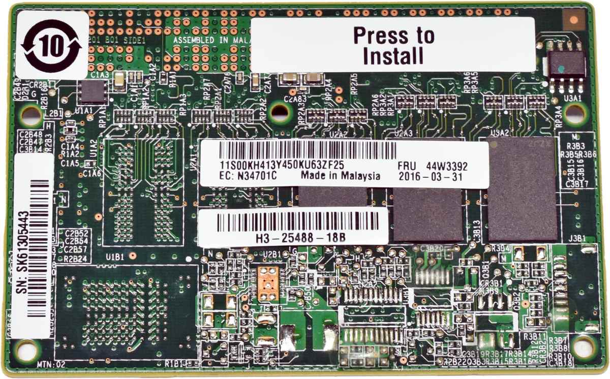 IBM ServRAID M5200 Series 1 GB Cache RAID 5 Upgrade 44W3392 IBM ServRAID M5200 Series 1 GB Cache RAID 5 Upgrade 44W3392