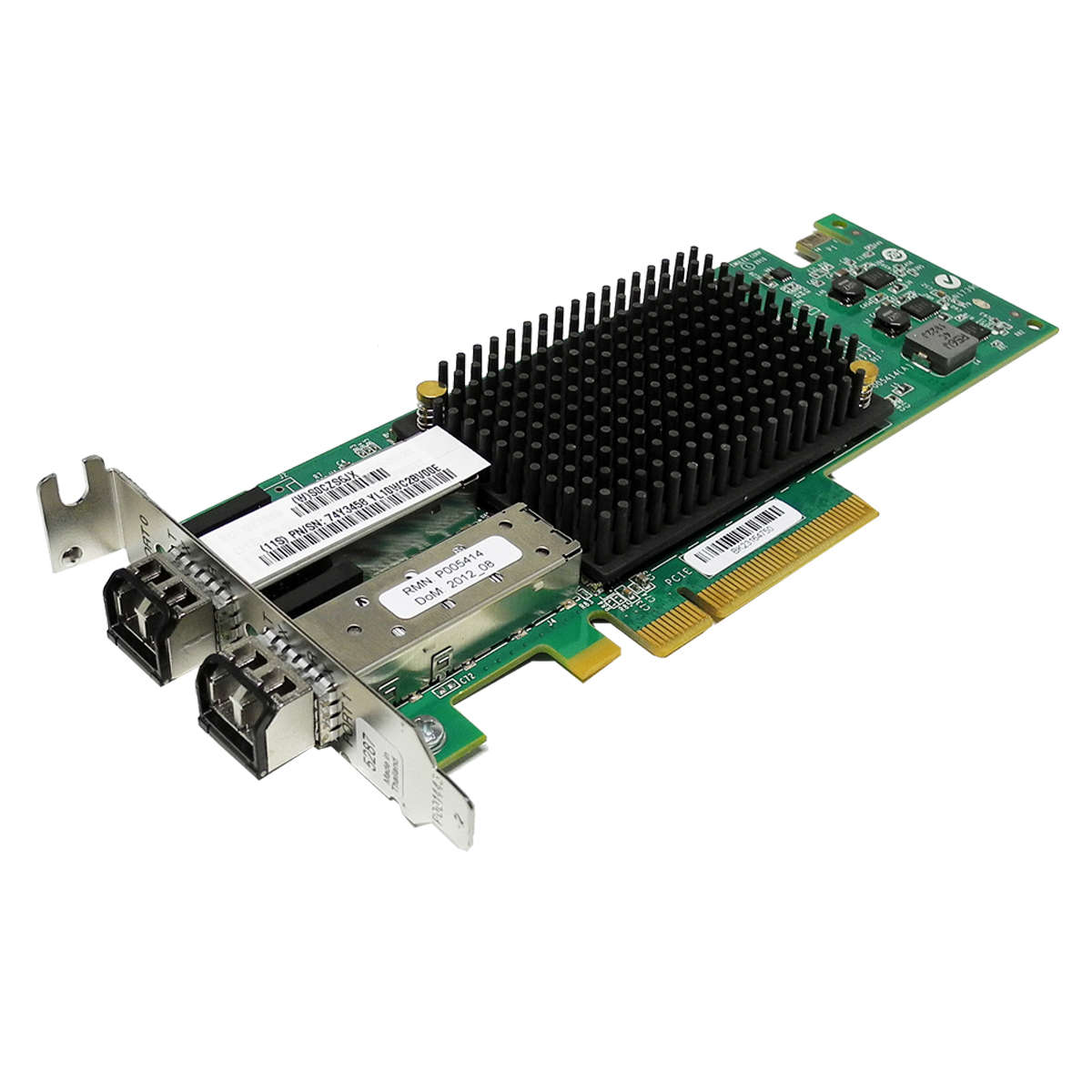IBM-577D-Emulex-LPE-12002-Dual-Port-8Gb-FC-SFP-PCI-001.jpg IBM 577D Emulex LPE 12002 Dual-Port 8Gb FC SFP+ PCIe x8 Converged Network Adapter LP 00E0938