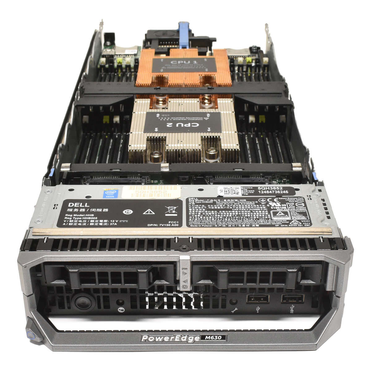 DELL-PowerEdge-M630-Blade-Server-Chassis-mit-Mainb-005.jpg DELL PowerEdge M630 Blade Server Chassis mit Mainboard 2x FCLGA2011 2x Kühler H730