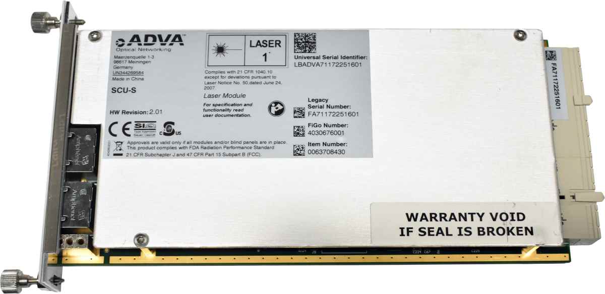 ADVA SCU-S 0063708430 Dual-Port RJ-45 NIC for FSP 3000R7 ADVA SCU-S 0063708430 Dual-Port RJ-45 NIC for FSP 3000R7